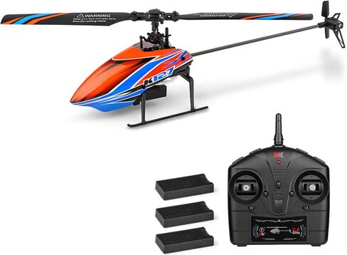 طائرة هليكوبتر RC من GoolRC، طائرة هليكوبتر WLtoys XK K127 بجهاز تحكم عن بعد، طائرة RC ذات 4 قنوات مع جيرو 6 محاور، تثبيت الارتفاع، مفتاح واحد للإقلاع/الهبوط، سهلة الطيران للأطفال والمبتدئين in Saudi Arabia