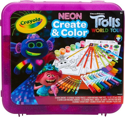 Crayola Frozen 2 Coloring Art Case, Arts & Crafts, Gift for Kids, Ages 5, 6, 7, 8, Packaging May Vary in Kuwait