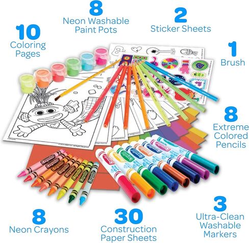 Crayola Frozen 2 Coloring Art Case, Arts & Crafts, Gift for Kids, Ages 5, 6, 7, 8, Packaging May Vary in Kuwait