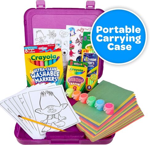 Crayola Frozen 2 Coloring Art Case, Arts & Crafts, Gift for Kids, Ages 5, 6, 7, 8, Packaging May Vary in Kuwait