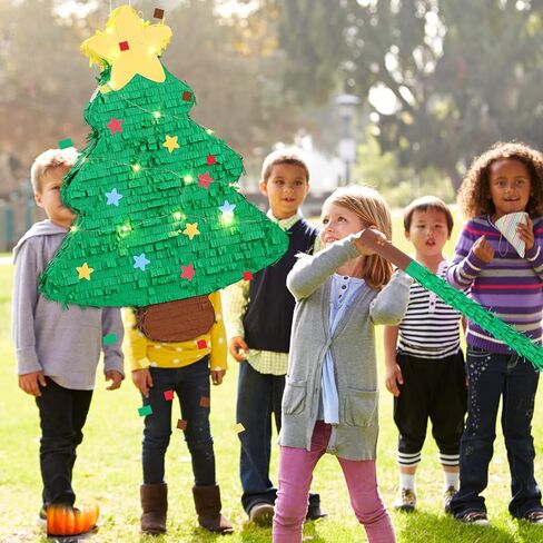 زينة شجرة عيد الميلاد بينياتا بيل بينياتا عيد الميلاد كبيرة لتزيين شجرة عيد الميلاد بيناتا لمستلزمات الحفلات مع قصاصات لامعة لتزيين الكريسماس (شجرة عيد الميلاد) in Kuwait