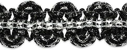 Expo International Eva Faux Rhinestone Metallic Braid Trim Embellishment, 19-Yard, Gold in Saudi Arabia