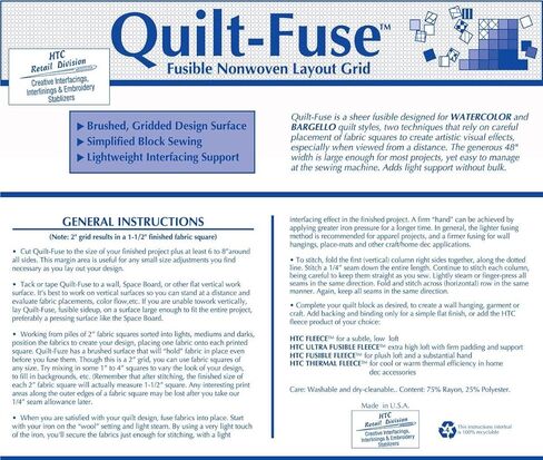 Superpunch Quilt-Fuse HTC3240-1 واجهة/بطانة، واجهة بيضاء قابلة للانصهار خفيفة الوزن - شبكة تخطيط غير منسوجة واسعة 48 بوصة 2 بوصة، حديد على واجهة البوليستر/الحرير الصناعي لمستلزمات الحرف اليدوية - صنع في الولايات المتحدة الأمريكية in Kuwait