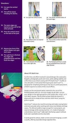 Superpunch Quilt-Fuse HTC3240-1 واجهة/بطانة، واجهة بيضاء قابلة للانصهار خفيفة الوزن - شبكة تخطيط غير منسوجة واسعة 48 بوصة 2 بوصة، حديد على واجهة البوليستر/الحرير الصناعي لمستلزمات الحرف اليدوية - صنع في الولايات المتحدة الأمريكية in Kuwait