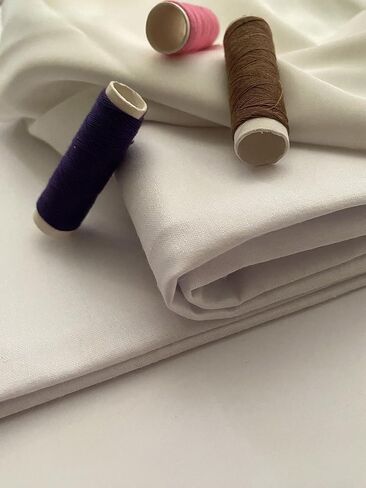 MAROBEE Woven Cotton Iron On Fusible Interfacing for Sewing Projects - 44 Inch x 2 Yards - Soft Feel (SF) Medium Weight Interfacing for Plackets Yokes Blouses & Embroidery in Kuwait