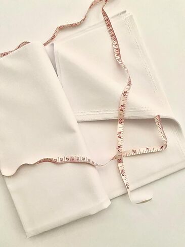 MAROBEE Woven Cotton Iron On Fusible Interfacing for Sewing Projects - 44 Inch x 2 Yards - Soft Feel (SF) Medium Weight Interfacing for Plackets Yokes Blouses & Embroidery in Kuwait