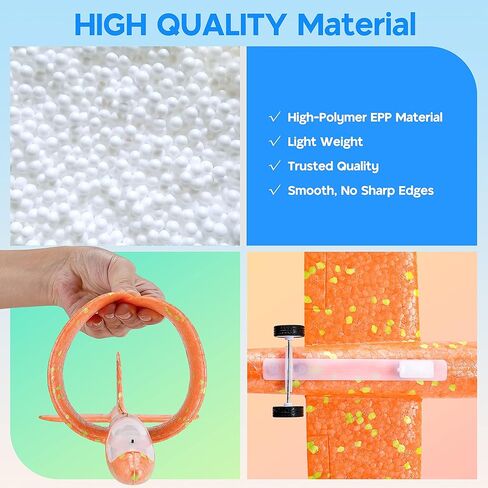 لعبة قاذفة الطائرات من بيلوتشيدو مكونة من 3 قطع، طائرة منجنيق شراعية LED مع وضعين للطيران، ألعاب خارجية هدايا عيد ميلاد لعمر 4 5 6 7 8 9 10 11 12 عامًا in Kuwait