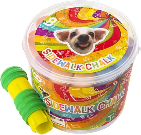 طباشير الرصيف الخارجي قابل للغسل من كانبورو للأطفال، خالي من الغبار، غير سام، أرسل 1 حامل أقلام (20 قطعة) in Kuwait