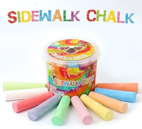 طباشير الرصيف الخارجي قابل للغسل من كانبورو للأطفال، خالي من الغبار، غير سام، أرسل 1 حامل أقلام (20 قطعة) in Kuwait