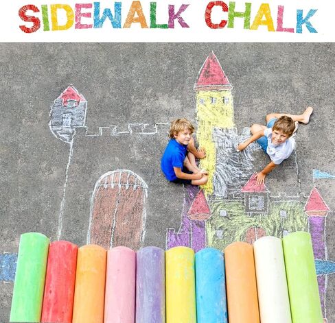 طباشير الرصيف الخارجي قابل للغسل من كانبورو للأطفال، خالي من الغبار، غير سام، أرسل 1 حامل أقلام (20 قطعة) in Kuwait