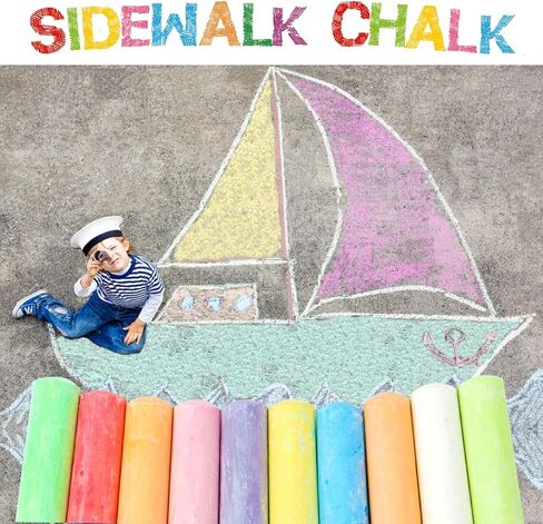 طباشير الرصيف الخارجي قابل للغسل من كانبورو للأطفال، خالي من الغبار، غير سام، أرسل 1 حامل أقلام (20 قطعة) in Kuwait