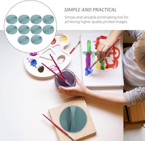 مكعبات مشمع VICASKY لصناعة الطباعة 10 قطع من مكعبات المشمع البلاستيكية المنحوتة للطباعة ولوحة الحبر وختم أدوات الحرف الفنية لمستلزمات الرسم والرسم in Kuwait