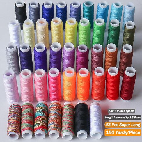 Sewing Kit, 338 Pcs Large Sewing Kit Basic Premium Sewing Supplies, 43 XL Thread Spools, Complete Needle and Thread Kit for Traveller, Adults, Kids, Beginner, Emergency Repairs, DIY and Home in Kuwait