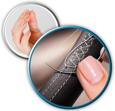 40 Curved Leather Needles for Hand Sewing for Leather Projects, Carpet or Canvas Repairing, Wig Making, Upholstery Weaving Needles for Craft Projects in Kuwait