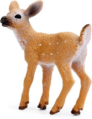 RESTCLOUD 12Pcs Deer Figurines Cake Toppers, Deer Toys Figure, Small Woodland Animals Set of 12 Fawn in Kuwait