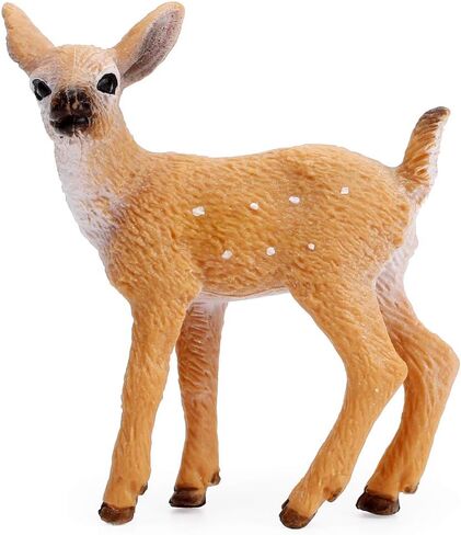 RESTCLOUD 12Pcs Deer Figurines Cake Toppers, Deer Toys Figure, Small Woodland Animals Set of 12 Fawn in Kuwait