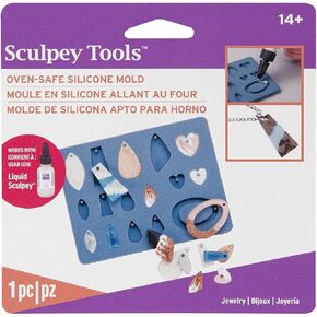 Sculpey Tools Flexible Oven Safe Silicone Jewelry Mold is the Great jewelry tool for earrings, necklaces and bracelets. Use with oven bake clay, Liquid Sculpey and resin. in Saudi Arabia