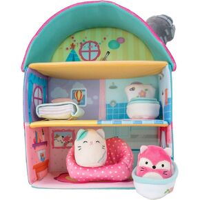 Squishville by Squishmallow Fifi’s Cottage Townhouse, 2" Blair and Fifi Soft Mini-Squishmallow and 4 Plush Furniture Accessories, Irresistibly Soft Toys, 3 Floors to Explore, Amazon Exclusive in Kuwait