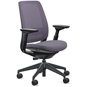 كرسي مكتب Steelcase Series 2 - كرسي عمل مريح بعجلات للسجاد - مع دعم للظهر وتعديل الوزن ودعم الذراع - كراسي دوارة قابلة للتعديل للمكتب - جرافيت