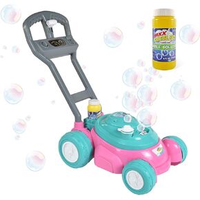 Sunny Days Entertainment Bubble-N-Go Toy Lawn Mower with Refill Solution | Pink Bubble Blowing Toy - Maxx Bubbles in Saudi Arabia