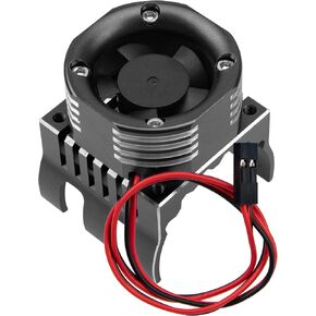 Vgoohobby RC سيارة موتور المبرد مع 21000 دورة في الدقيقة مروحة تبريد الألومنيوم محرك المحرك بالوعة الحرارة المبرد تناسب 42mm 4274 4268 محركات متوافقة مع محوري SCX10 Tamiya Arrma 1/8 1/10 RC عربات التي تجرها الدواب السيارات (الأزرق)