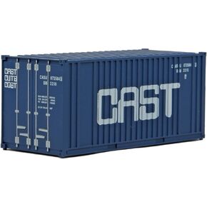 HO Scale Model of K-Line (Red, White) 20' Corrugated Container with Flat Panel,949-8013