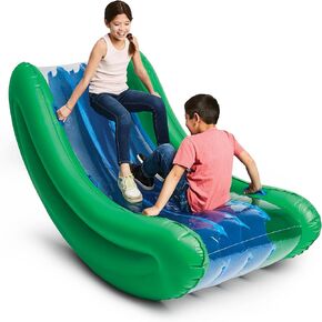 Hearthsong Rock with It!™ Giant 6-Foot Inflatable Curved Rocker, 6’L x 3½’W x 2½’H Seesaw, Durable Vinyl, Repair Patch Kit Included, 250 lbs. Ages 4 and Up in Kuwait