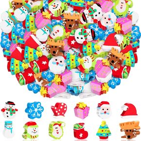 Pajean Big Christmas Erasers Pencil Toppers Fun Snowman Snowflake Santa Claus Tree Holiday Winter for Kids Students Teacher Prizes Xmas Party Favor (36 Pcs) in Kuwait