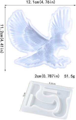 6 قطع من قوالب الراتنج ثلاثية الأبعاد، 6 أنماط من صب راتنجات الإيبوكسي مع حشوات من ورق السيليكون المجسم لإضافة عمل فني ثلاثي الأبعاد بالليزر في الراتنج، وشمع الختم، والشوكولاتة، والحلوى، إلخ. in Kuwait