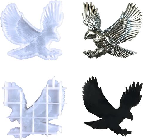 6 قطع من قوالب الراتنج ثلاثية الأبعاد، 6 أنماط من صب راتنجات الإيبوكسي مع حشوات من ورق السيليكون المجسم لإضافة عمل فني ثلاثي الأبعاد بالليزر في الراتنج، وشمع الختم، والشوكولاتة، والحلوى، إلخ. in Kuwait