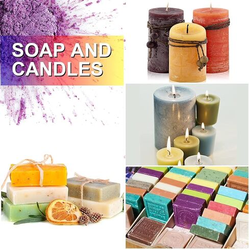 Mica Powder - 28 Colors Mica Powder for Epoxy Resin, ERCorArt Pearlescent Pigment Powder for Soap Making, Candle Making, Bath Bomb, Lip Gloss, Eye Shadow, Nail Polish, DIY Crafts Supplies - 0.18oz in Kuwait