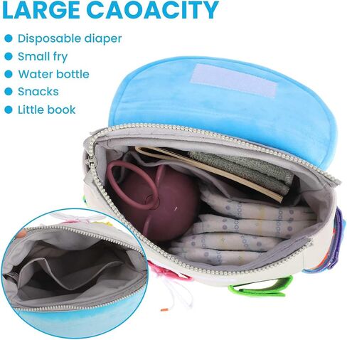 Busy Board - Toddler Backpack with Buckles and Learning Activity Toys - Develop Fine Motor Skills and Basic Life Skills - Learn to Tie Shoes - Children's Travel Toy in Kuwait