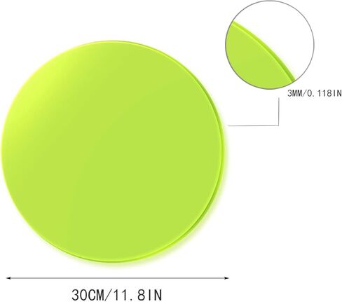 ورقة فارغة من الأكريليك الشفاف الملون، قرص بلاستيكي أكريليك مستدير لوضع علامات المعالم، اللوحة، مشروع لافتة مكتب DIY، خلفية الساعة، تزيين الحائط، 12 بوصة/300 مم، سمك 3 مم in Kuwait