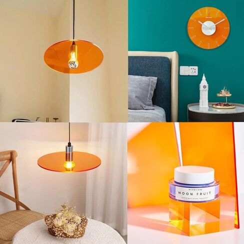 ورقة فارغة من الأكريليك الشفاف الملون، قرص بلاستيكي أكريليك مستدير لوضع علامات المعالم، اللوحة، مشروع لافتة مكتب DIY، خلفية الساعة، تزيين الحائط، 12 بوصة/300 مم، سمك 3 مم in Kuwait