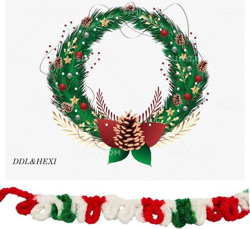 DDL&HEXI 3 Skeins of Loop Yarn Finger Knitting Yarn (605 Christmas) in Kuwait