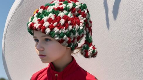 DDL&HEXI 3 Skeins of Loop Yarn Finger Knitting Yarn (605 Christmas) in Kuwait