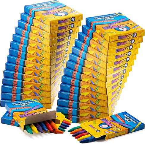 Bedwina Bulk Crayons - 720 Crayons! Case Of 120 6-Packs, Premium Color Crayons for Kids, Non-Toxic for Party Favors, Restaurants, Goody Bags, Stocking Stuffers in Saudi Arabia