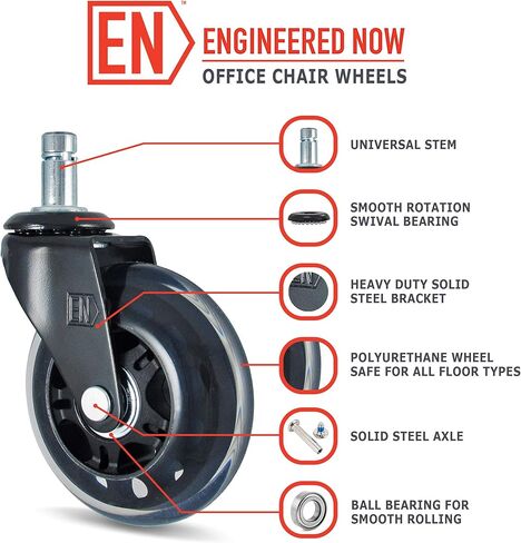 انجنيرد ناو مسند راس اصلي لكرسي هيرمان ميلر ايرون، (مجموعة من 5 قطع، اسود) in Kuwait