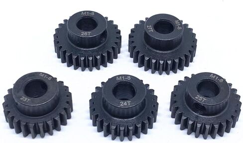KingVal استبدال 5 قطعة M1 8 مللي متر 23T 24T 25T 26T 27T ترس المحرك الصلب متوافق مع 1/5 RC سيارة نحى فرش السيارات in Kuwait