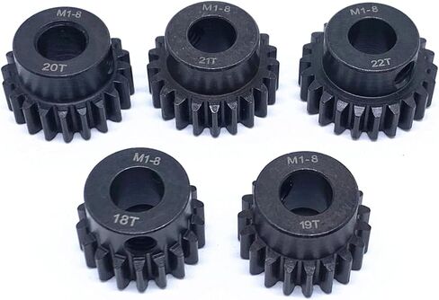 KingVal Replacement 5PCS M1 8mm 23T 24T 25T 26T 27T Steel Pinion Motor Gear Compatible with 1/5 RC Car Brushed Brushless Motor in Kuwait