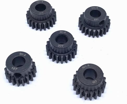 KingVal Replacement 5PCS M1 8mm 23T 24T 25T 26T 27T Steel Pinion Motor Gear Compatible with 1/5 RC Car Brushed Brushless Motor in Kuwait