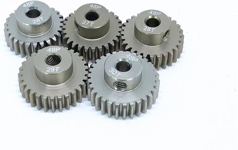 KingVal Replacement 5PCS 48DP 3.175mm 16T 17T 18T 19T 20T Aluminium Pinion Motor Gear Compatible with 1/10 RC Car Brushed Brushless Motor in Kuwait
