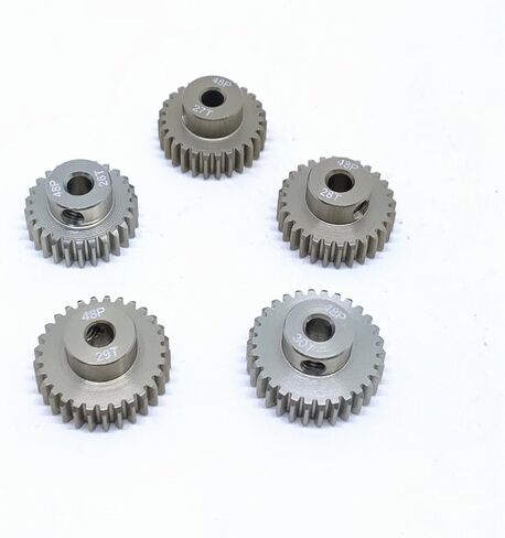 KingVal Replacement 5PCS 48DP 3.175mm 16T 17T 18T 19T 20T Aluminium Pinion Motor Gear Compatible with 1/10 RC Car Brushed Brushless Motor in Kuwait