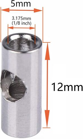 Steel 3.175mm (1/8 inch) to 5mm Pinion Reducer Sleeve Adapter Shaft Motor Axle Change-Over for Converting RC Motor 3650 550 540 Pinion Gears, Set of 3 in Saudi Arabia