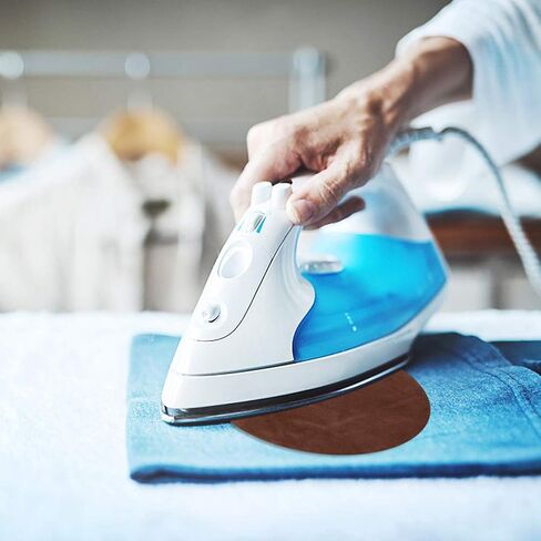 الحديد على الرقع 25 قطعة، إصلاح الرقع البيضاوية من جلد البقر المدبوغ، رقع الكوع، الكوع والركبة، الرقع المخملية لإصلاح السترات، مجموعة إصلاح الحرف اليدوية للملابس الجينز in Kuwait