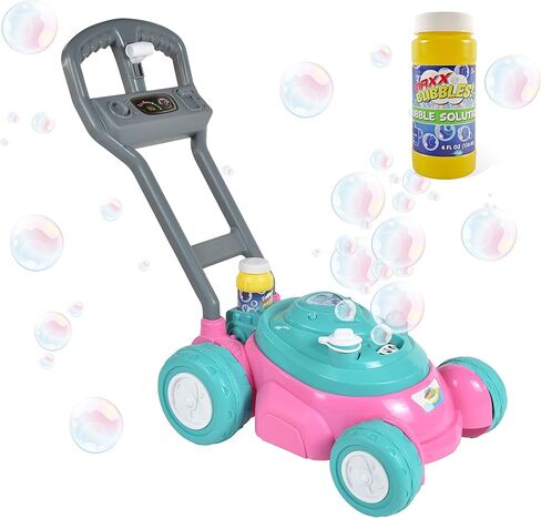 Sunny Days Entertainment Bubble-N-Go Toy Lawn Mower with Refill Solution | Pink Bubble Blowing Toy - Maxx Bubbles in Saudi Arabia
