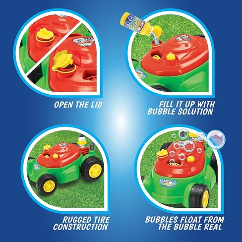 Sunny Days Entertainment Bubble-N-Go Toy Lawn Mower with Refill Solution | Pink Bubble Blowing Toy - Maxx Bubbles in Saudi Arabia