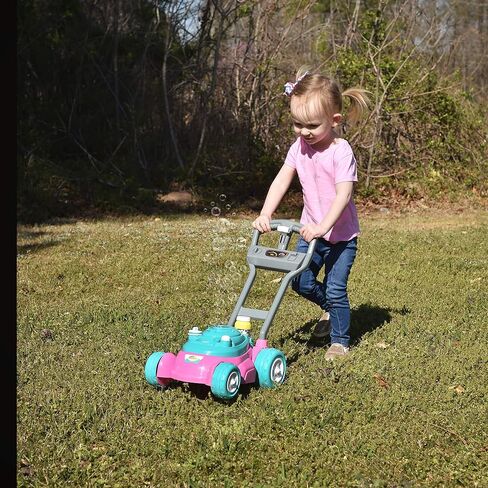 Sunny Days Entertainment Bubble-N-Go Toy Lawn Mower with Refill Solution | Pink Bubble Blowing Toy - Maxx Bubbles in Saudi Arabia