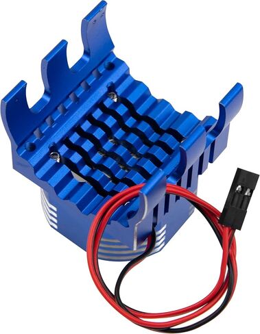 Vgoohobby RC سيارة موتور المبرد مع 21000 دورة في الدقيقة مروحة تبريد الألومنيوم محرك المحرك بالوعة الحرارة المبرد تناسب 42mm 4274 4268 محركات متوافقة مع محوري SCX10 Tamiya Arrma 1/8 1/10 RC عربات التي تجرها الدواب السيارات (الأزرق) in Kuwait