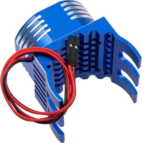 Vgoohobby RC سيارة موتور المبرد مع 21000 دورة في الدقيقة مروحة تبريد الألومنيوم محرك المحرك بالوعة الحرارة المبرد تناسب 42mm 4274 4268 محركات متوافقة مع محوري SCX10 Tamiya Arrma 1/8 1/10 RC عربات التي تجرها الدواب السيارات (الأزرق) in Kuwait